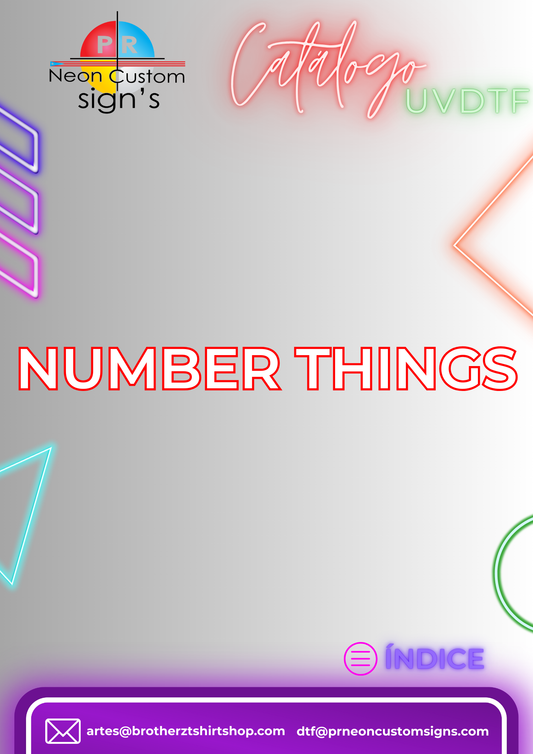 Number Things Stickers 1.5"